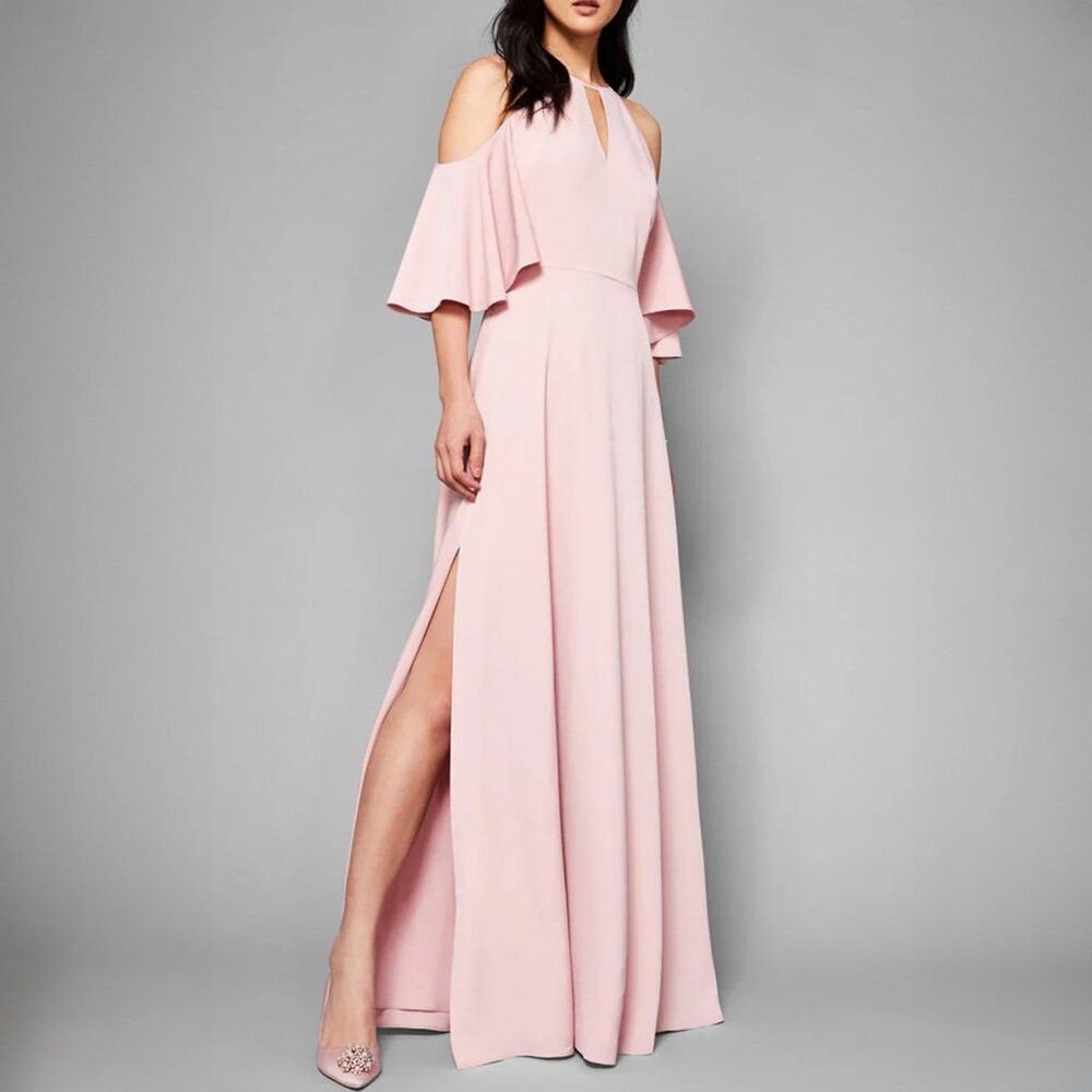 Ted Baker Cut Out Shoulder Maxi Dress (NWT)